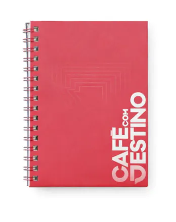 Caderno Exclusivo “Café com Destino” – 15x21cm - Vermelho